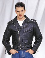 Traditional Leather Biker Jacket