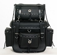 Leather Sissy Bar Travel Bag
