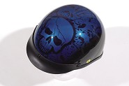 DOT Metalic Blue Boneyard Motorcycle Helmet