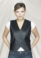 Ladies Basic Leather Vest 