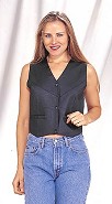 Ladies Leather Vest with Side Lacing