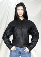 Ladies Braided  Leather Jacket