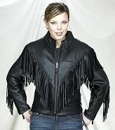 Ladies Braid/Fringe Package Deal<br>Leather Jacket and Chaps