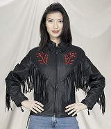 Red Rose Leather Jacket