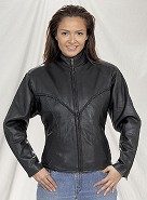 Ladies Braided Leather Jacket